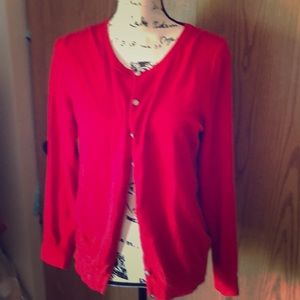Large red old navy cardigan